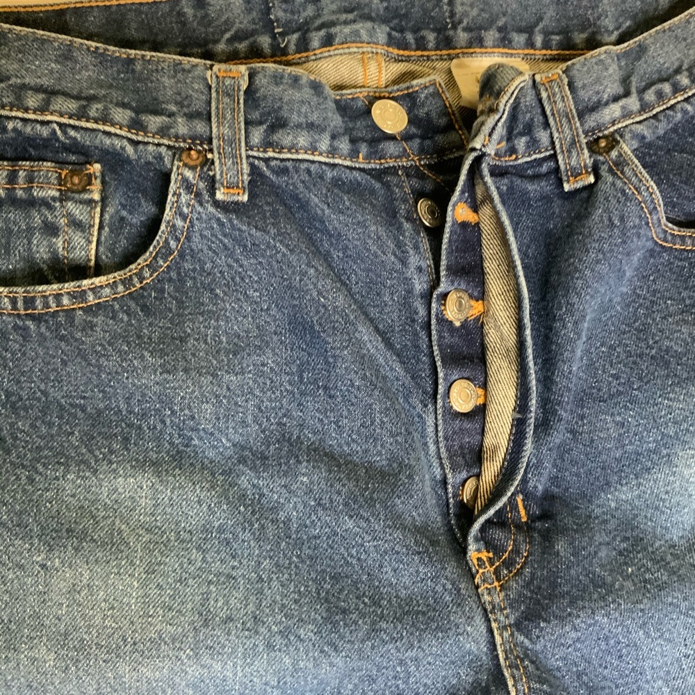 Gap Button Fly Jeans sz 32 x 28 med wash, hippie, boho, denim